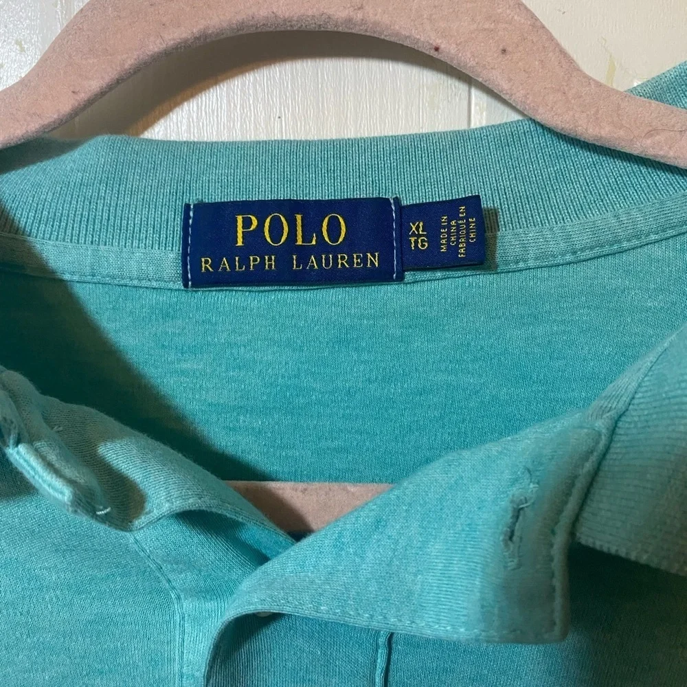 Ralph Lauren Men's Teal Polo Shirt